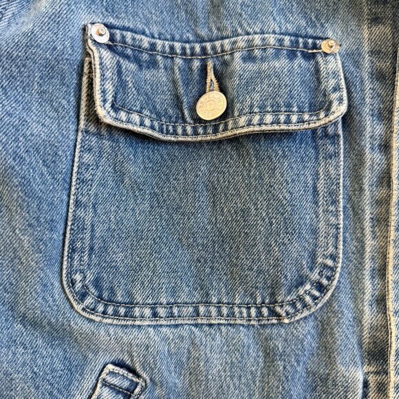 Ralph Lauren Double RL Blue Denim Jacket with Tan Collar - Picture 8 of 11